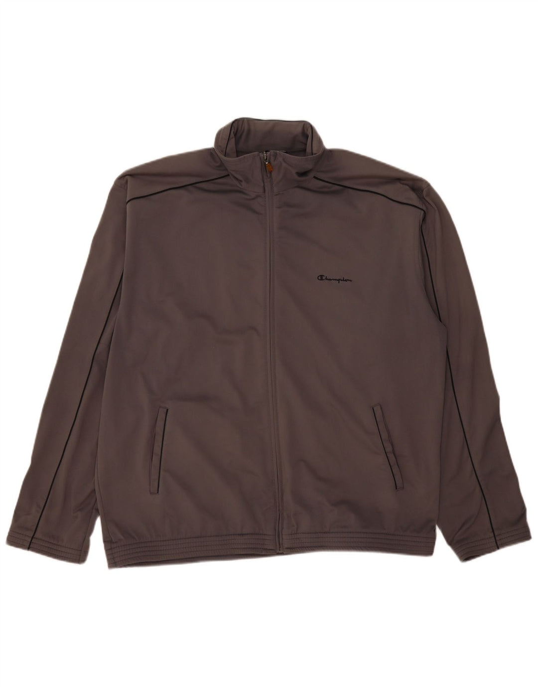 Champion Mens Tracksuit Top Jacket 2XL Grey Polyester
