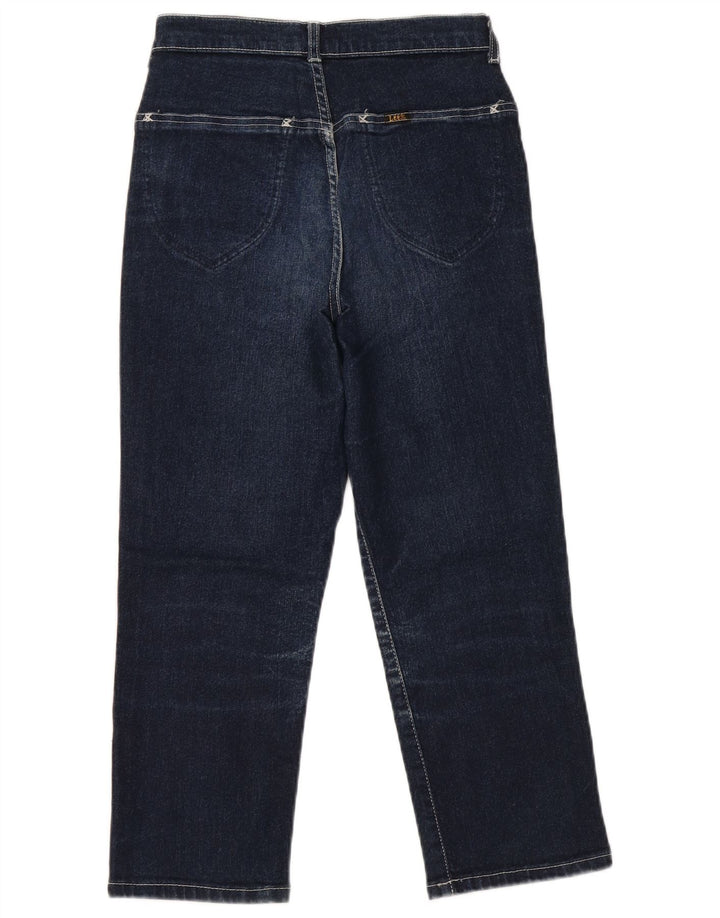 LEE Womens Capri Jeans W28 L22 Navy Blue Cotton