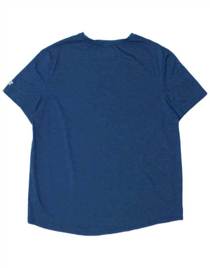 Russell Athletic Mens Dri-Power T-Shirt Top UK 42/44 Large Blue Polyester