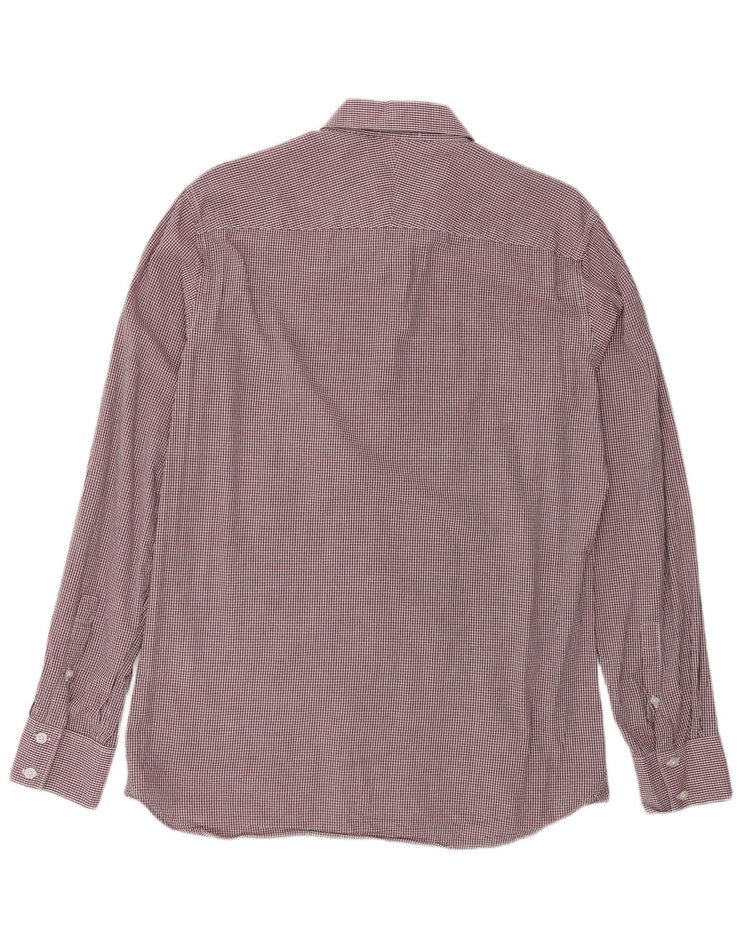Dkny Herreskjorte Medium Burgundy Gingham Cotton
