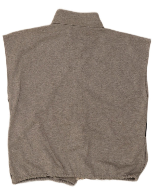 Vintage hombres sin mangas chándal top chaqueta XL gris colorblock