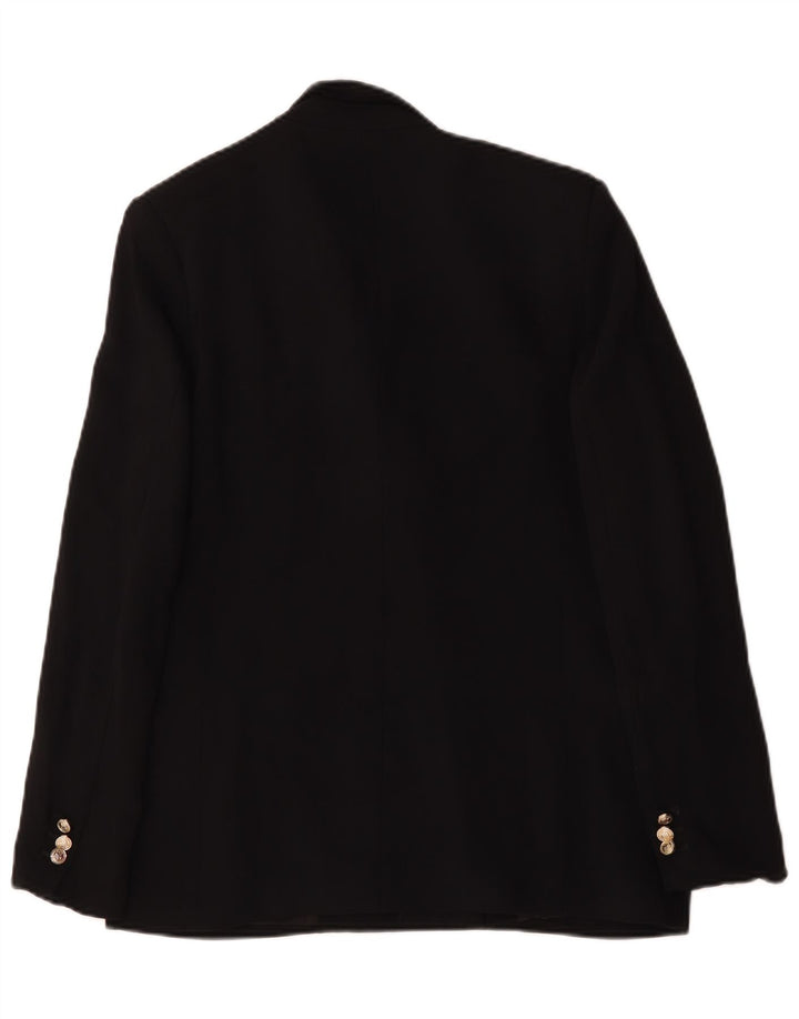 Pinko Womens Double Breasted Blazer Jacket IT 42 Medium Black Polyester