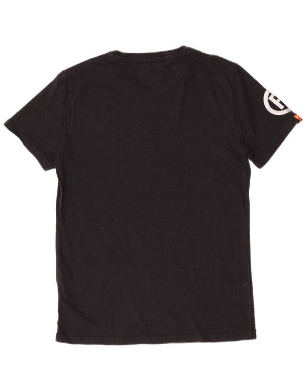Superdry Herre grafisk T-shirt Top Medium Sort Bomuld