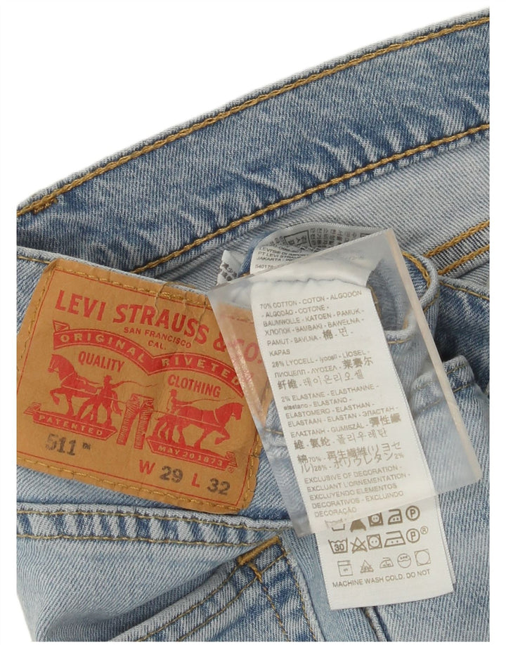 Jeans Levi's Uomo 511 Tapered W29 L32 Cotone Blu