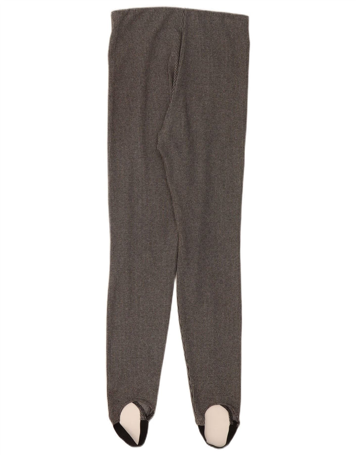 Zara Womens Stirrup Casual Trousers UK 12 Medium  Grey Houndstooth