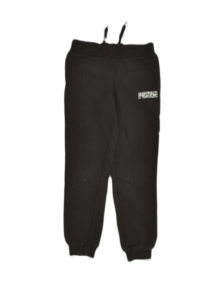 PUMA Boys Tracksuit Trousers Joggers 11-12 Years Black Cotton | Vintage Puma | Thrift | Second-Hand Puma | Used Clothing | Messina Hembry 