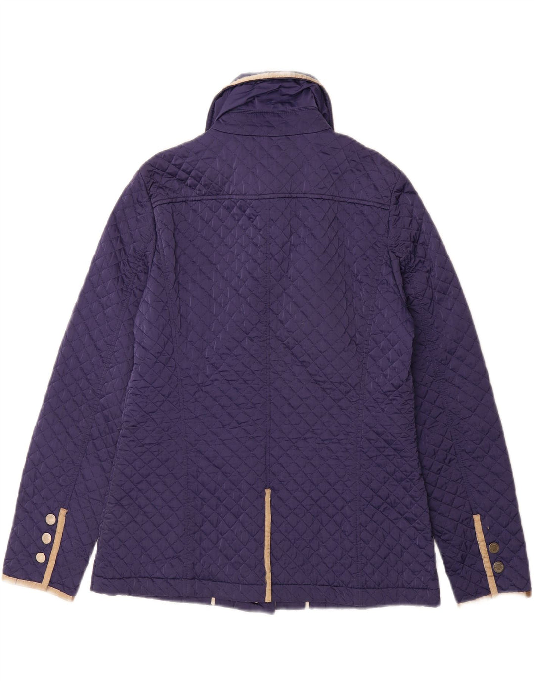 LUISA SPAGNOLI Womens Quilted Jacket UK 10 Small Navy Blue Polyester Vintage Luisa Spagnoli and Second-Hand Luisa Spagnoli from Messina Hembry 