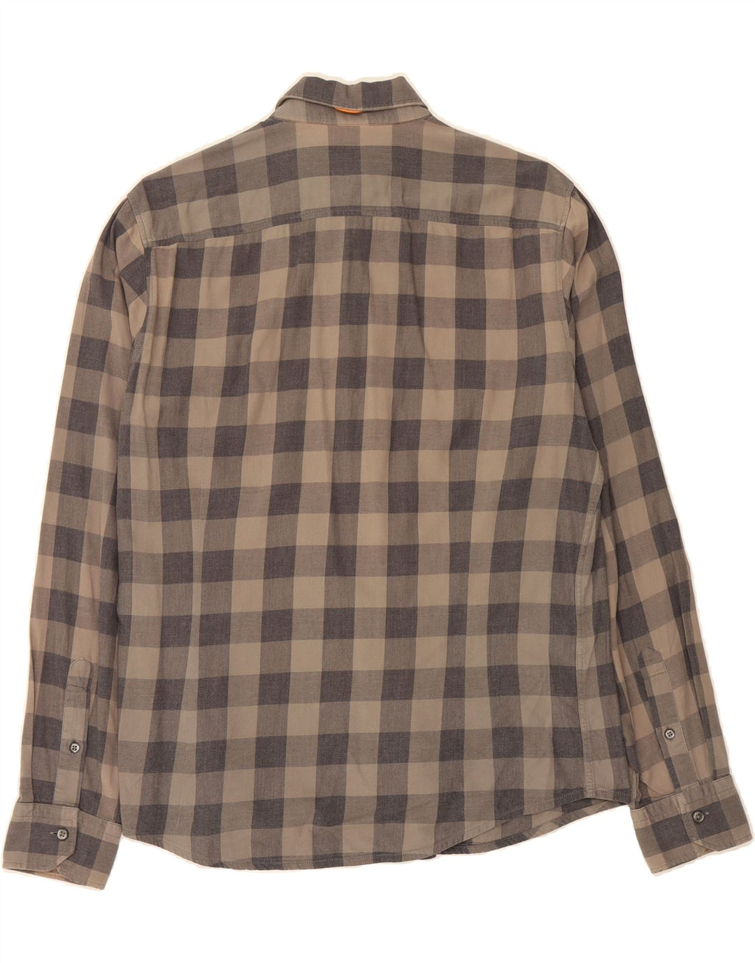 HUGO BOSS Mens Slim Fit Shirt Medium Grey Check Cotton Vintage Hugo Boss and Second-Hand Hugo Boss from Messina Hembry 
