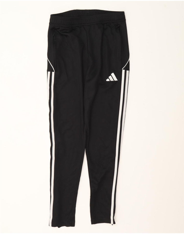 Adidas Mens Slim Fit Tracksuit Trousers Small Black Polyester