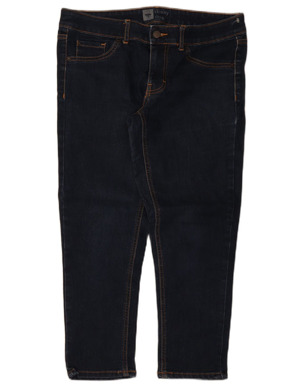 Mossimo Womens Skinny Cropped Jeans US 8 Medium W32 L25 Navy Blue Cotton