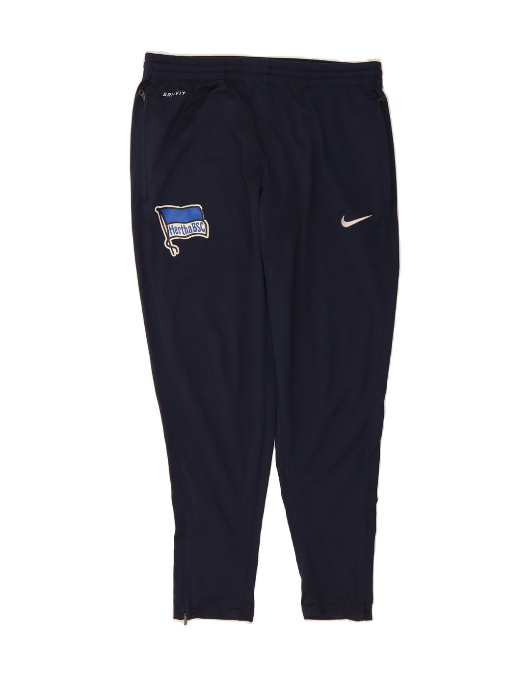 NIKE Mens Hertha BSC Graphic Tracksuit Trousers Medium Navy Blue Polyester Vintage Nike and Second-Hand Nike from Messina Hembry 