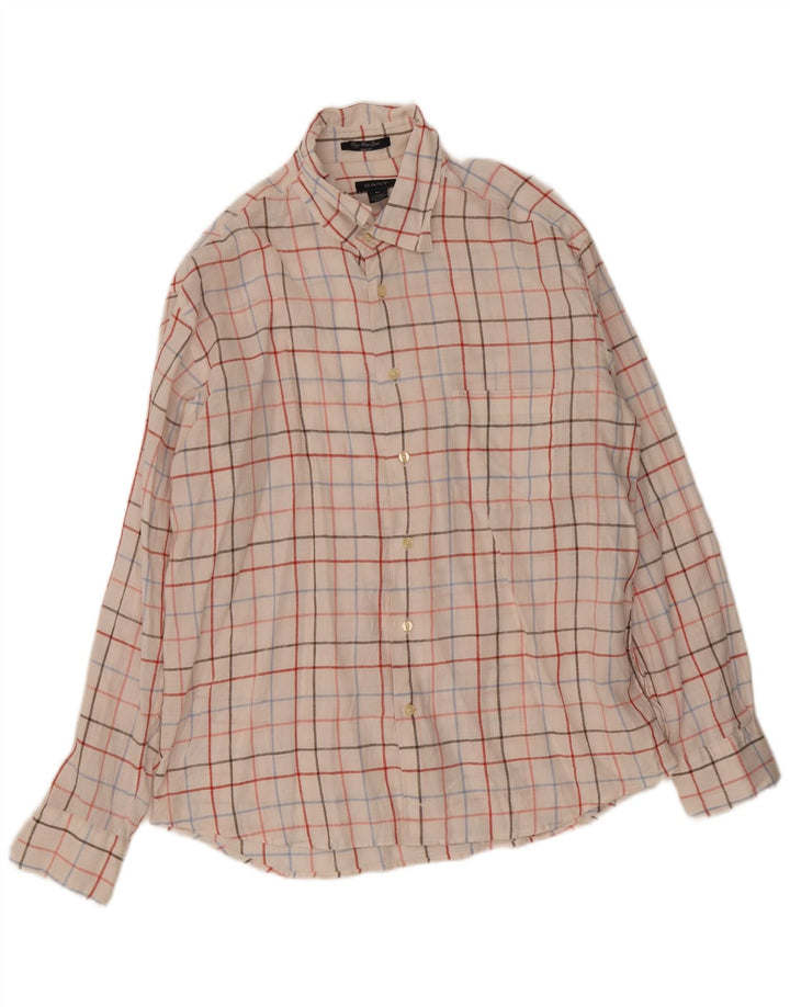 Gant herre Slim Fit skjorte XL hvid ternet linned