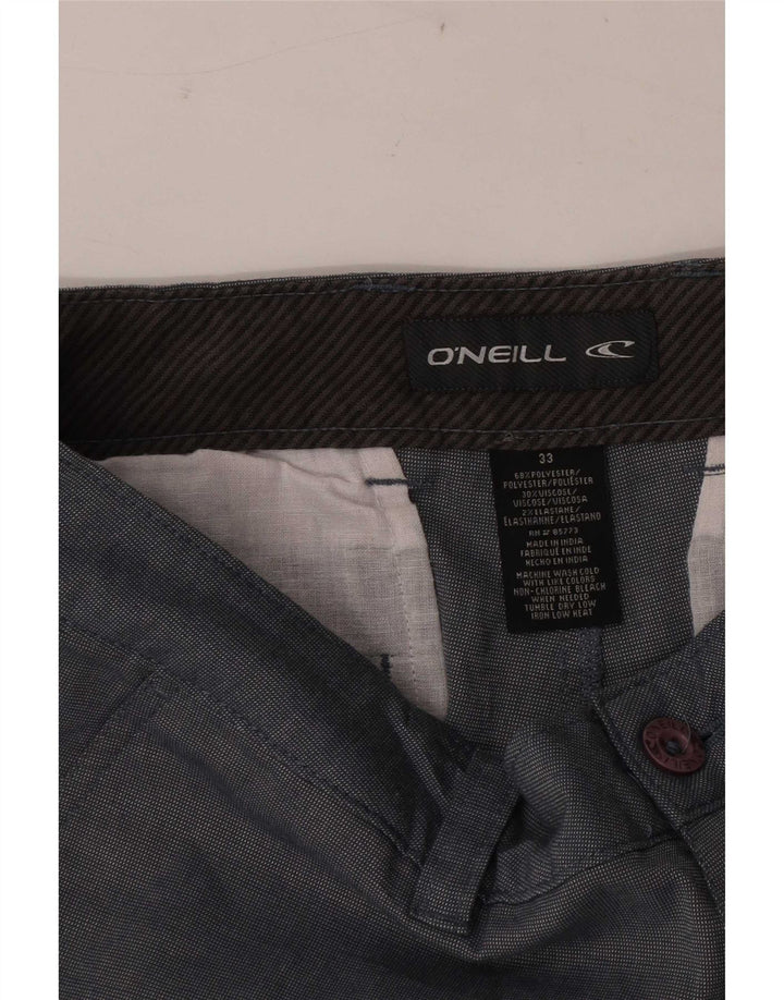 O'Neill Mens Chino Shorts W33 Medium Grey Colourblock Cotton