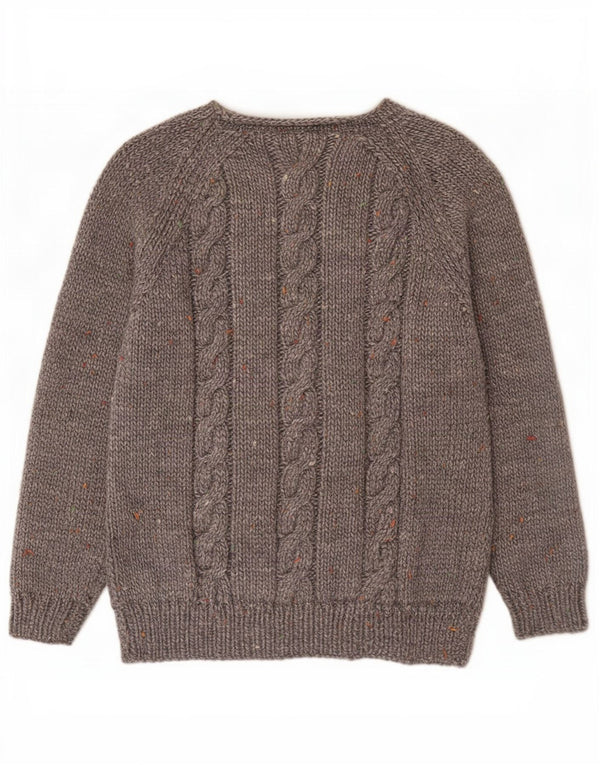 Vintage Mens Boat Neck Jumper Sweater Small Grey Flecked