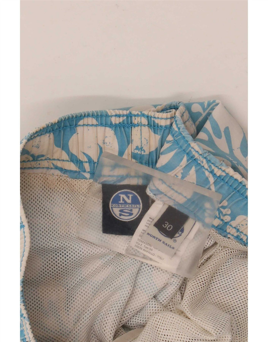North Sails Mens Swimming Shorts Medium  Blue Floral Cotton