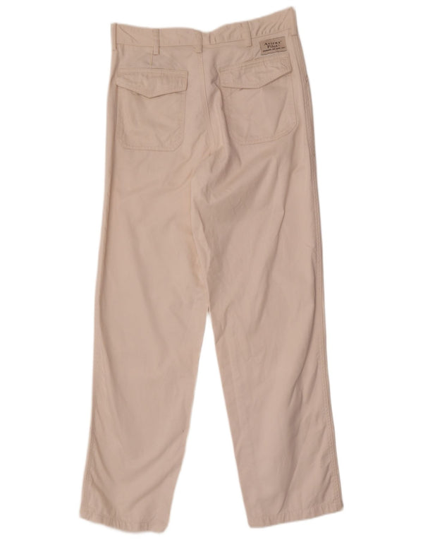 Pantaloni chino dritti da uomo Avirex W29 L32 cotone bianco