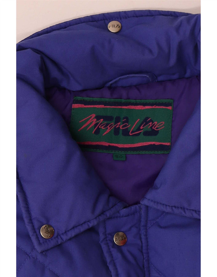 Fila Mens Quilted Jacket IT 50 Large Blue