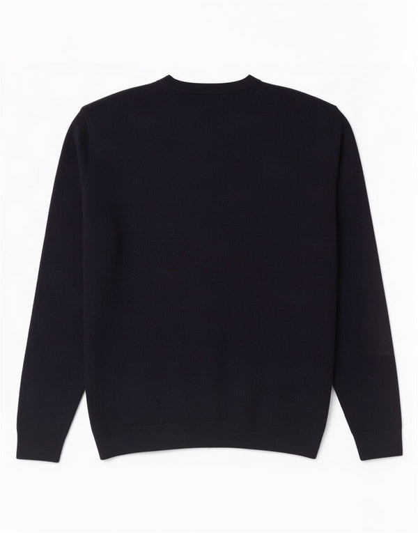 Jack & Jones Herre sweater med rund hals, lille marineblå bomuld