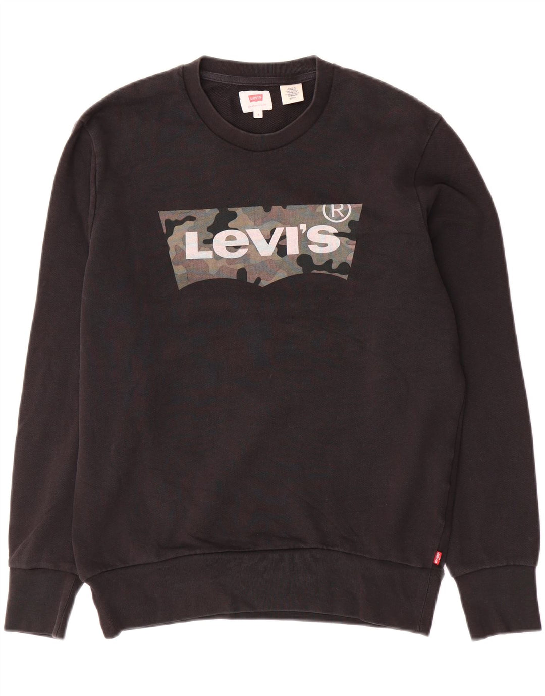 Levi's Mens Graphic Sweatshirt Jumper Small Black Cotton