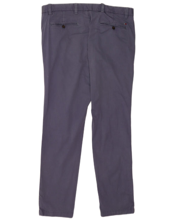 Pantaloni chino slim da uomo Tommy Hilfiger W36 L32 cotone blu navy