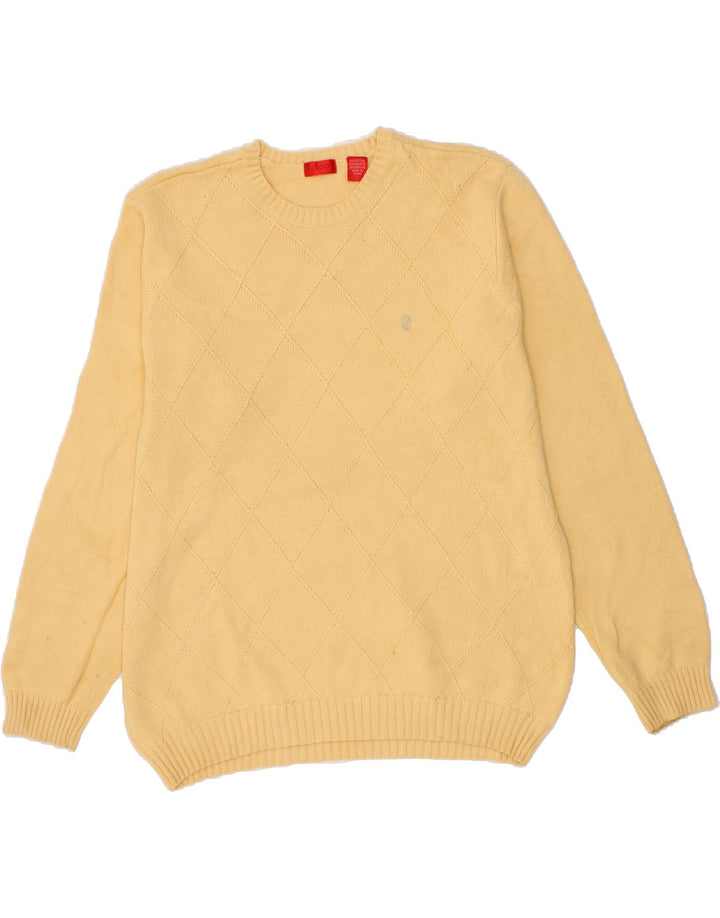 IZOD Mens Crew Neck Jumper Sweater Large Beige Cotton Vintage Izod and Second-Hand Izod from Messina Hembry 