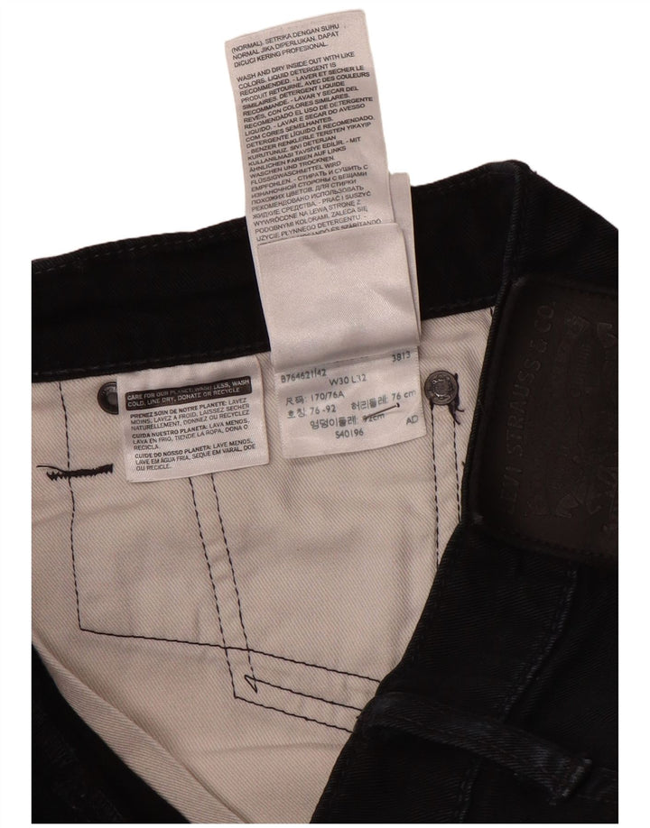 Jeans dritti da uomo Levi's W30 L32 cotone nero