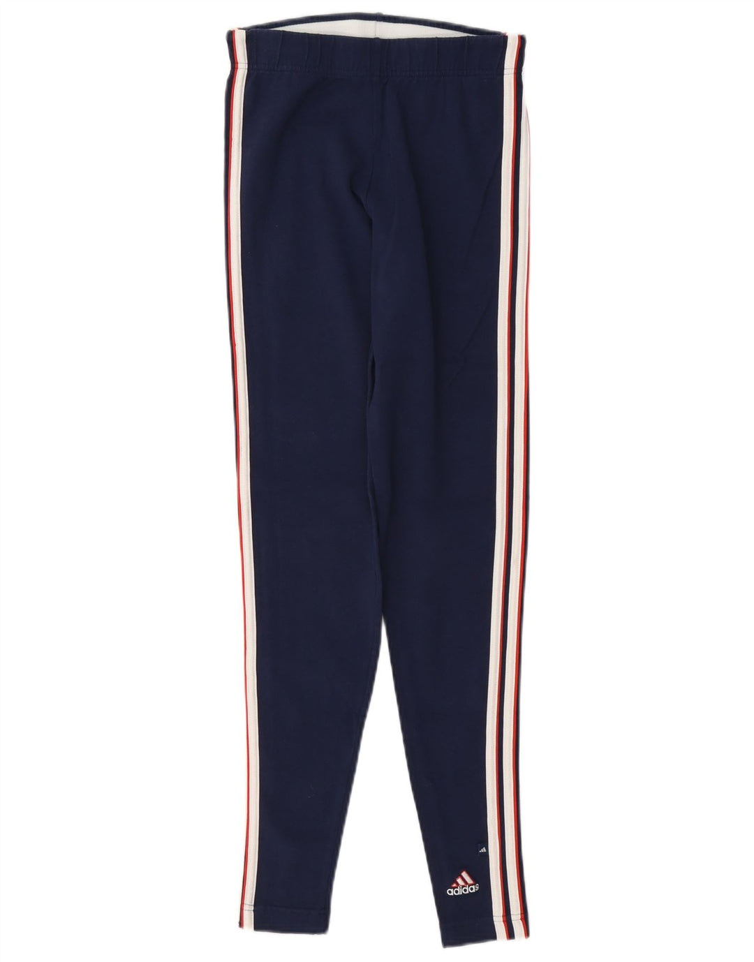 Adidas Womens Leggings UK 12 Medium Navy Blue Cotton