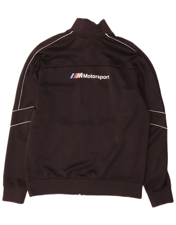 Puma Mens BMW Motorsport Tracksuit Top Jacket Medium Black Striped Cotton