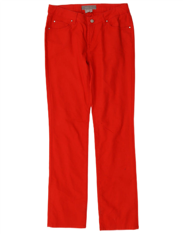 Zara Womens Straight Jeans EU 40 Medium W30 L31 Red Cotton
