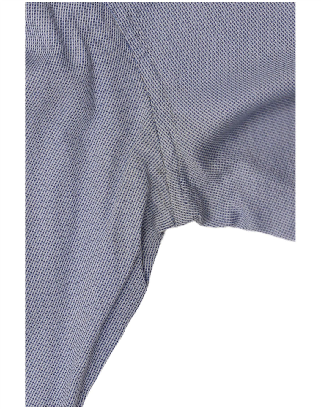 Zara Mens Slim Fit Shirt Small Blue Spotted Cotton