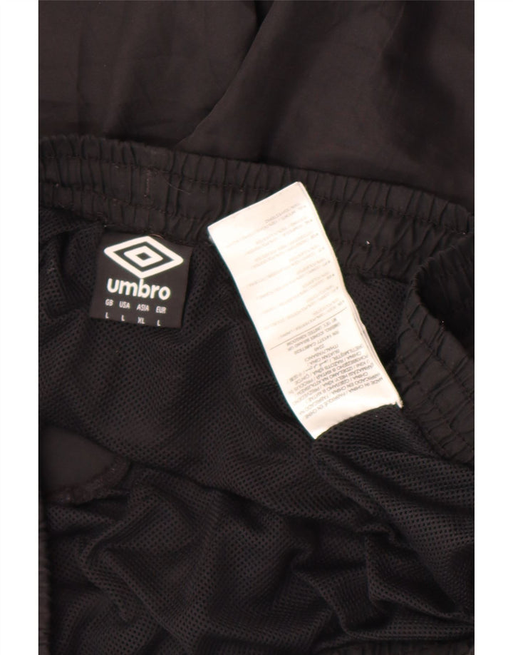 Umbro Mens Sport Shorts Large  Black Colourblock Polyester
