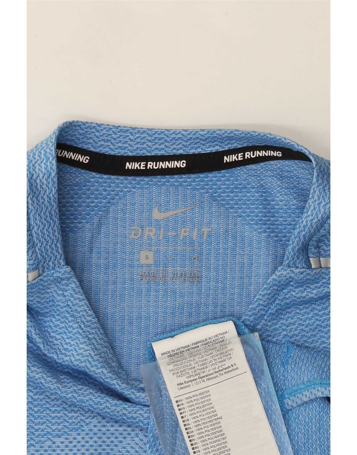 Nike Mens Dri Fit T-Shirt Top Small Blue Flecked Polyester