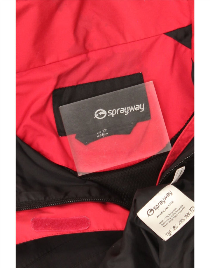 Sprayway Womens Hooded Rain Jacket UK 12 Medium  Black Polyamide