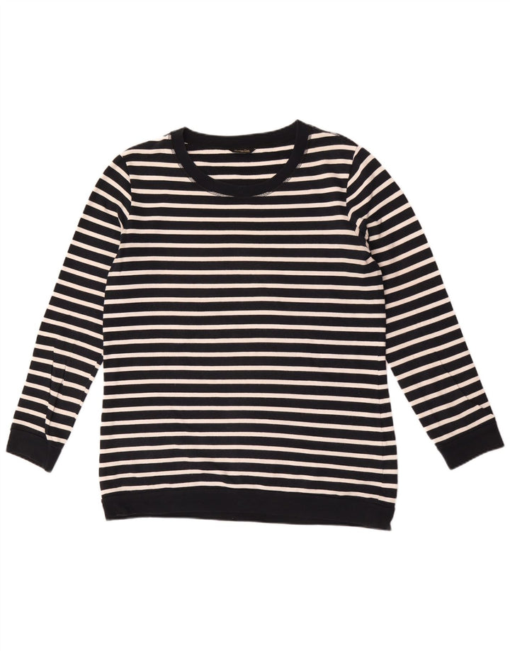 Felpa da donna Massimo Dutti maglione US 8 medio blu navy a righe