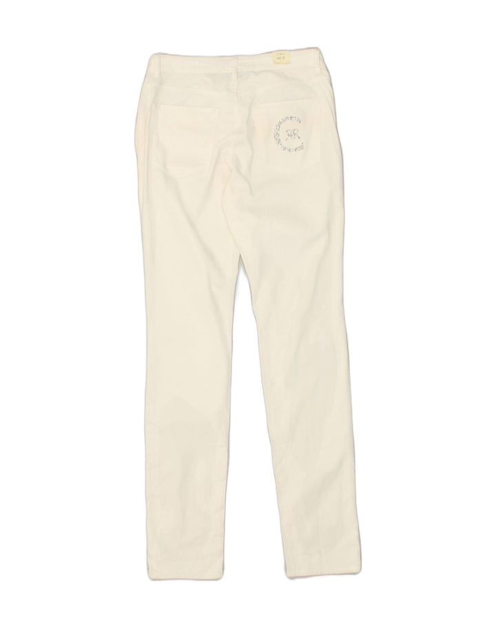 CERRUTI 1881 Womens Comfort Fit Slim Casual Trousers W29 L33 White Cotton | Vintage Cerruti 1881 | Thrift | Second-Hand Cerruti 1881 | Used Clothing | Messina Hembry 