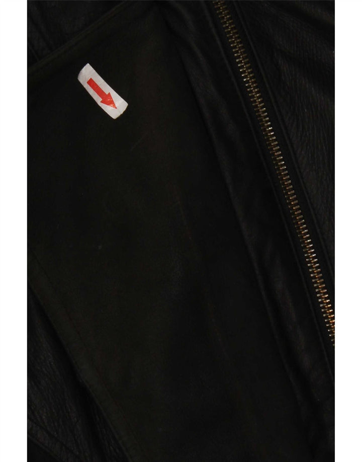 Nueva chaqueta de cuero extragrande para mujer Fast IT 44 Medium Black