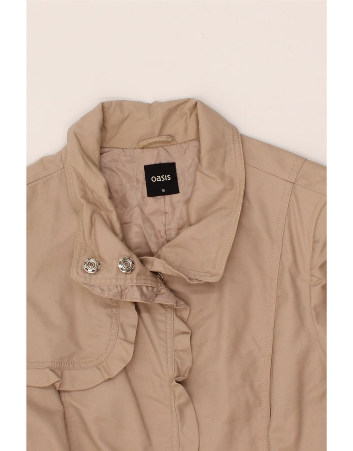 OASIS Womens Overcoat UK 12 Medium Beige Cotton Vintage Oasis and Second-Hand Oasis from Messina Hembry 