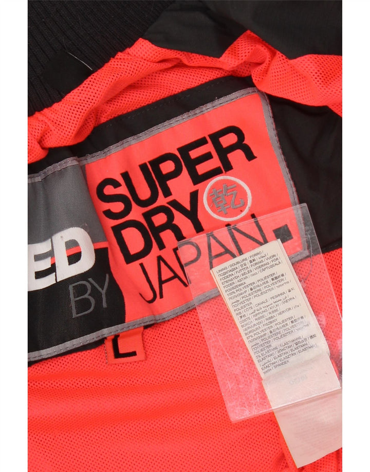 SUPERDRY Womens Crop Windbreaker Jacket UK 16 Large Grey Polyester