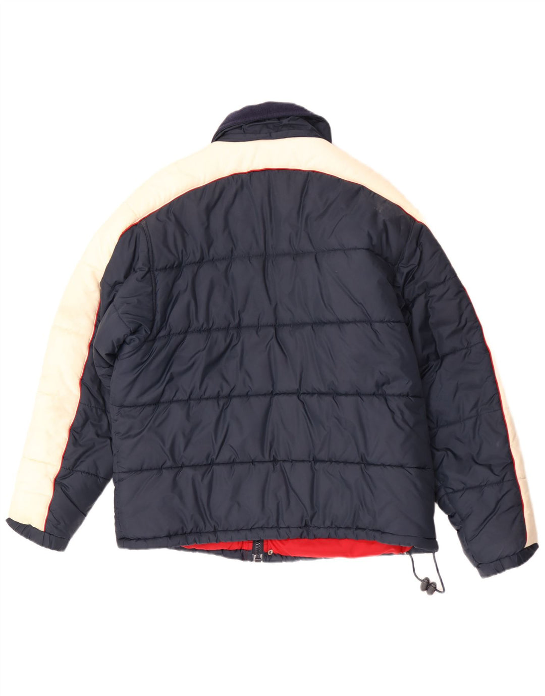 Kickers Mens Padded Jacket UK 38 Medium Navy Blue Colourblock Nylon