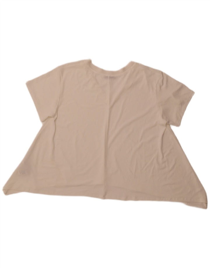 ZARA Womens Asymmetric Blouse Top UK 16 Large Off White Polyester