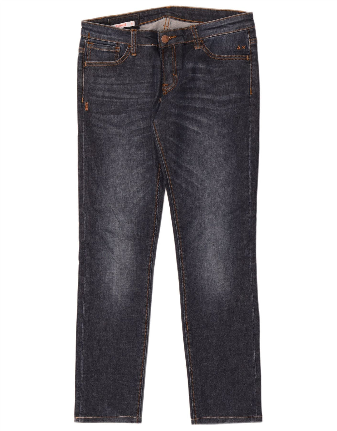 Sun68 Womens Slim Jeans W28 L28 Navy Blue Cotton