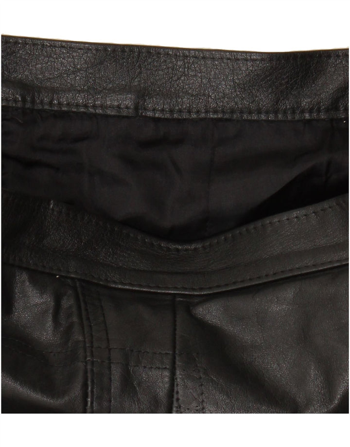 VINTAGE Womens Leather Skirt W30 Medium Black Vintage Vintage and Second-Hand Vintage from Messina Hembry 