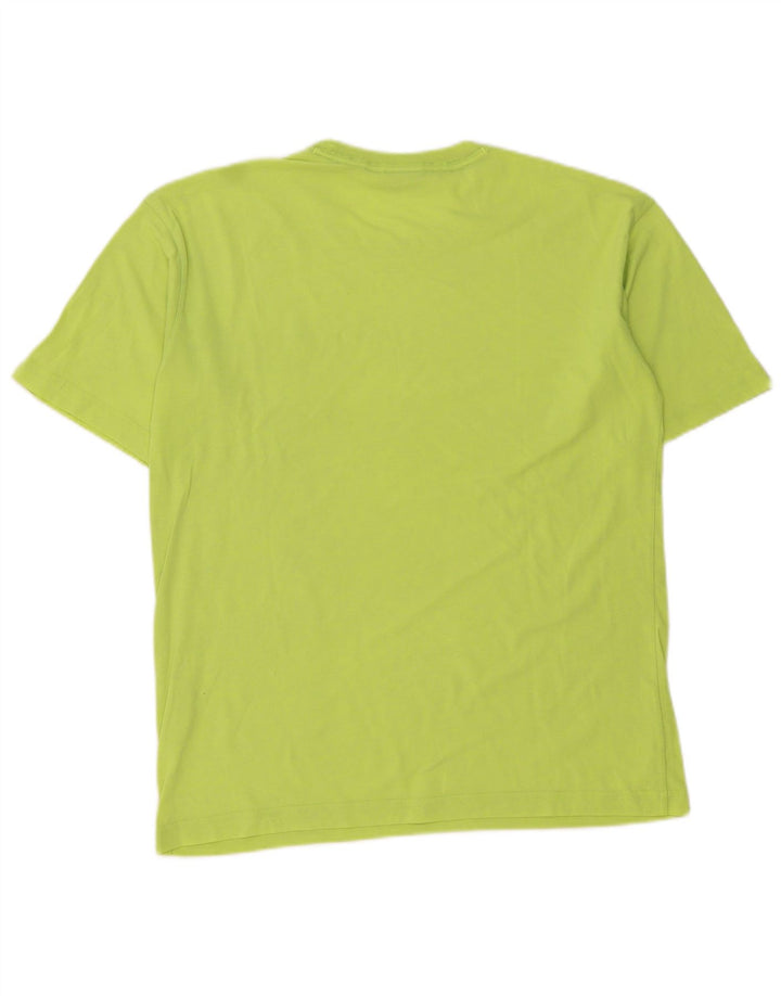 CHAMPION Mens Graphic T-Shirt Top Medium Green Cotton