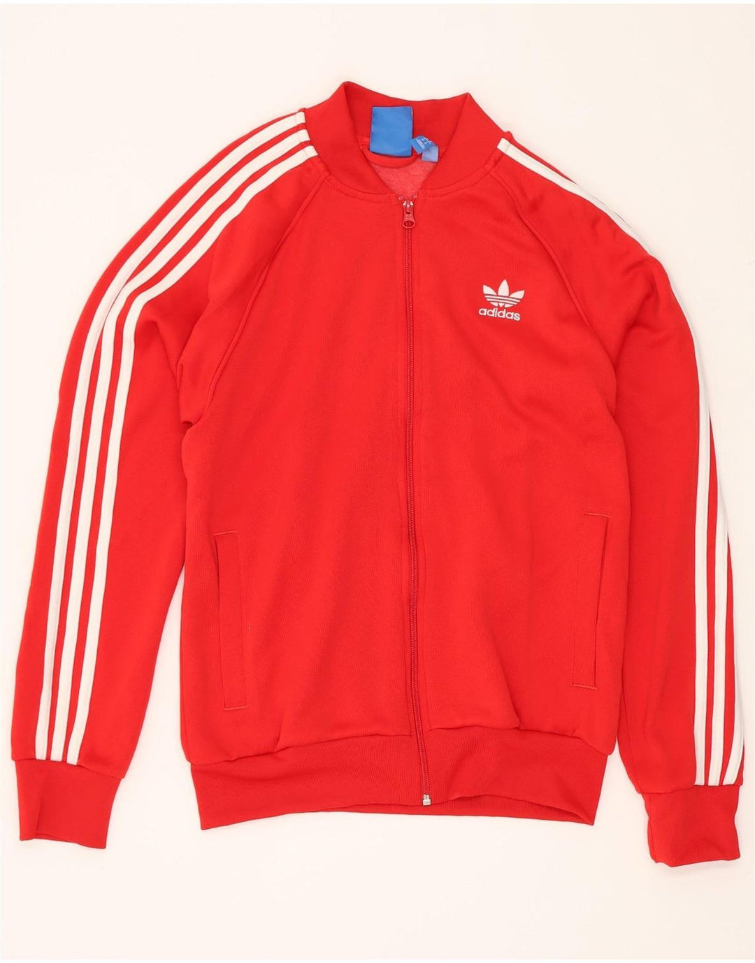 Adidas Mens Tracksuit Top Jacket Medium Red Polyester