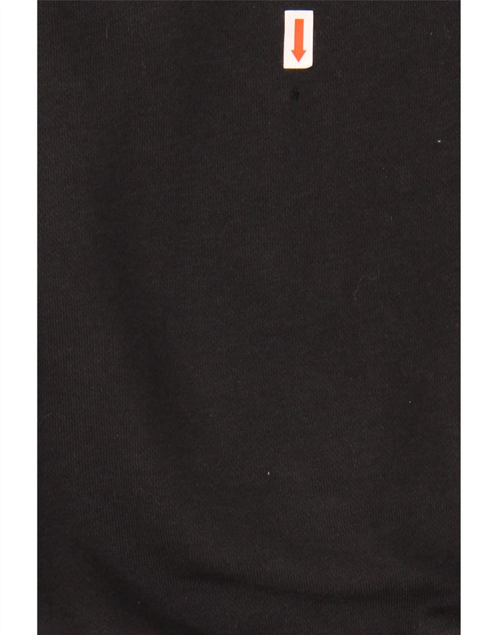 NIKE Mens Graphic Hoodie Jumper Medium Black Cotton