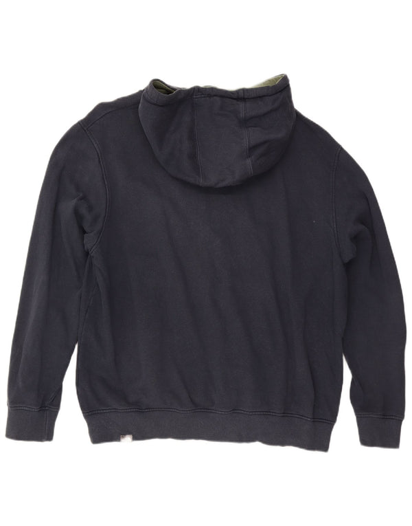 The North Face Mens Graphic Hoodie Jumper XL Navy Blue Cotton