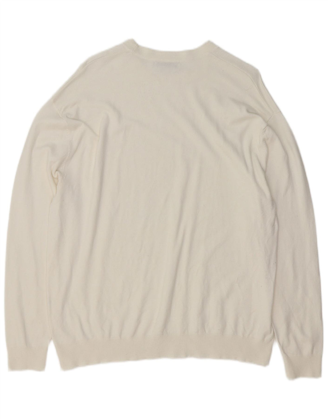 Zara Herre sweater med rund hals, medium hvid
