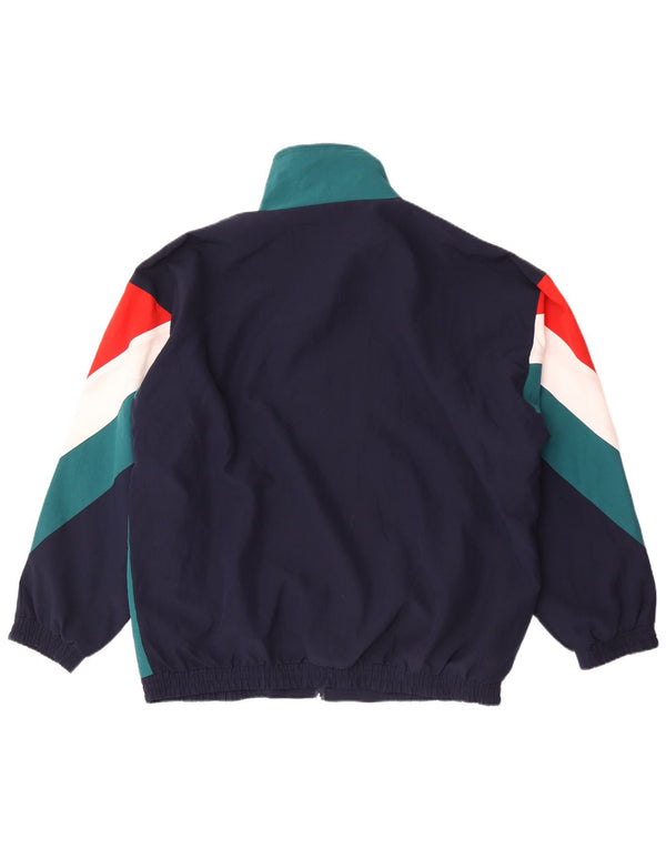 Giacca da ginnastica vintage da uomo 2XL in poliammide color block multicolore