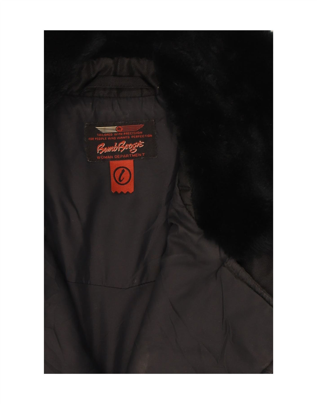 BOMB BOOGIE Womens Biker Jacket UK 16 Large Black Nylon Vintage Bomb Boogie and Second-Hand Bomb Boogie from Messina Hembry 