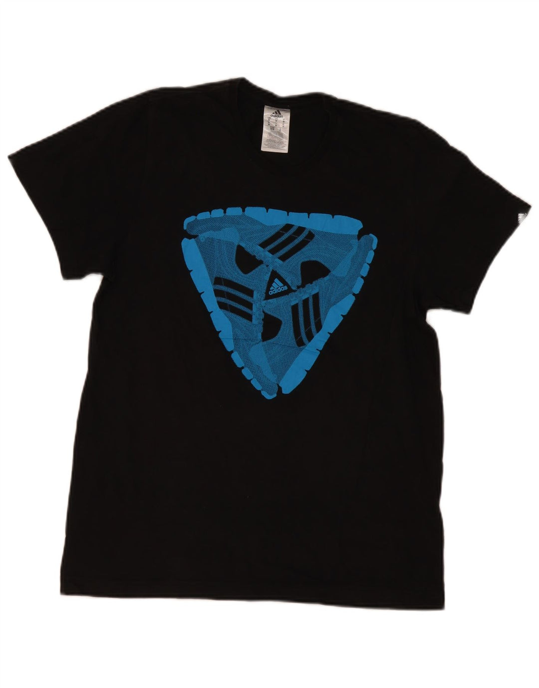 Adidas Mens Graphic T-Shirt Top Medium Black Cotton